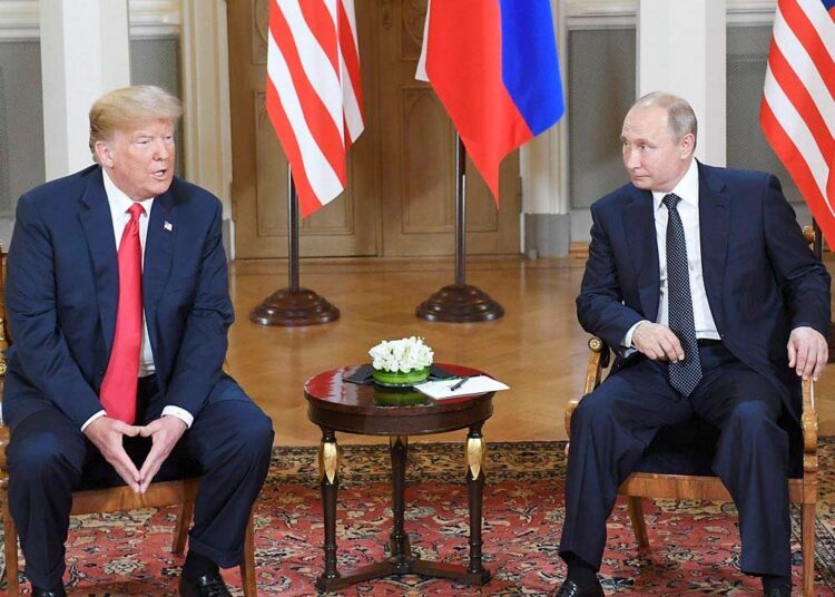 Yhdysvaltojen presidentti Donald Trump (vas.) ja Venäjän presidentti Vladimir Putin tapasivat maanantaina 16. heinäkuuta Helsingissä.