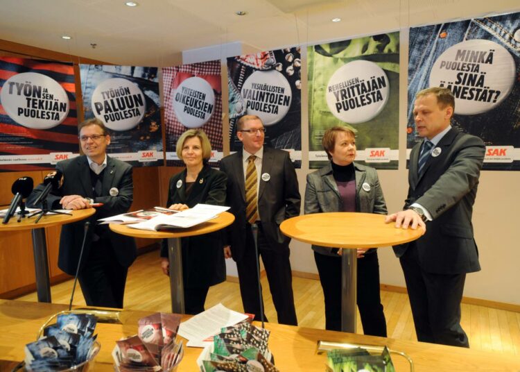 SAK kampanjoi eduskuntavaaleja 250¿000 eurolla.