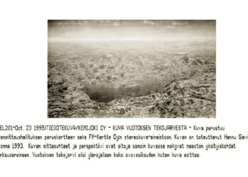 Vuotoksen altaasta on kiistelty 1950-luvulta asti. Kuvassa on osa Kemijoki Oy:n Vuotoksen allassuunnitelman havainnekuvamateriaalista vuodelta 1993.