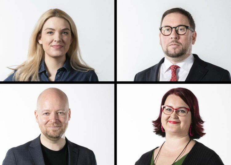 Mai Kivelä, Paavo Arhinmäki, Jussi Saramo ja Pia Lohikoski kiertävät lauantaina Espoossa, Porvoossa ja Helsingissä.