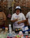 Nicaragualaiset naiset tarjoavat kotimaansa ruokaa siirtolaistapahtumassa San Joséssa Costa Ricassa vuonna 2023.