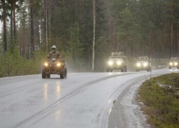 Nato-joukot liikkuivat Norjassa Trident Juncture -harjoituksessa vuonna 2018.