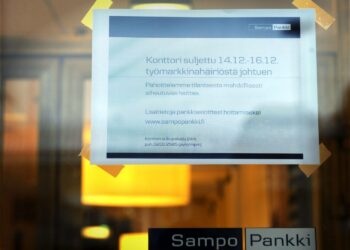 Pankkien konttorit ovat olleet kiinni.