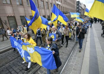 Helsingissä järjestettiin syyskuun alussa rauhanmarssi Ukrainan ja ukrainalaisten tueksi. Järjestäjä oli Mothers for Peace.