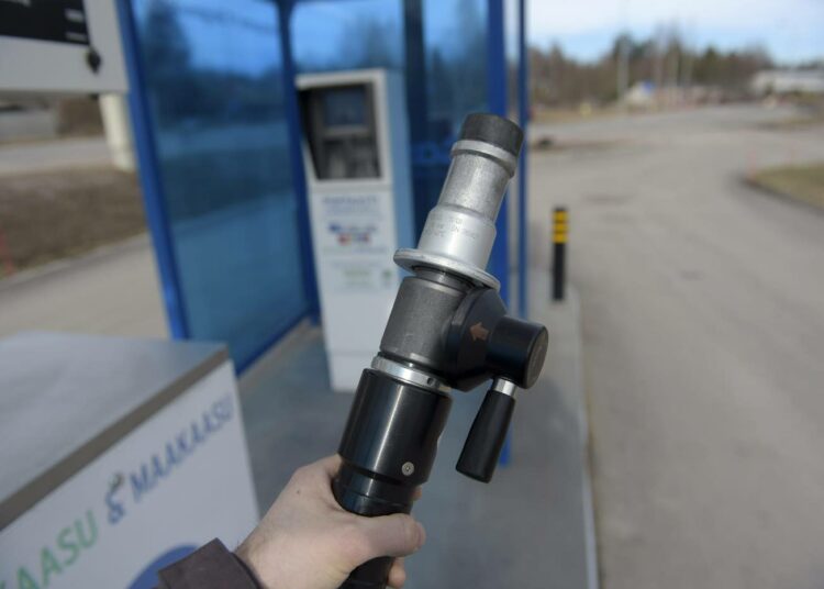 Gasumin tankkauspiste kaasuautoille.