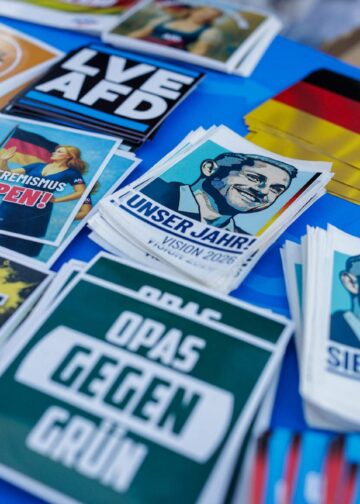 Äärioikeistolaisen AfD-puolueen mainoksia Saksi-Anhaltin osavaltiossa. Puolueen kärkiehdokas on Ulrich Siegmund.