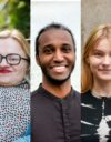 Sandra Hagman, Maija Karhunen, Liban Sheikh, Heta Uhtio ja Pinja Vuorinen ovat ehdolla ensi kevään eduskuntavaaleissa Helsingissä.
