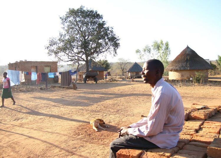 Kuiva kylänraitti Zimbabwen Mashonalandin maakunnassa. Tupakanviljely, muu maanviljely ja metsäpalot yhteistyössä ovat tuhonneet laajoja maa-alueita ja muuttaneet niitä pienoiserämaiksi.