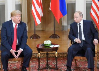 Yhdysvaltojen presidentti Donald Trump (vas.) ja Venäjän presidentti Vladimir Putin tapasivat maanantaina 16. heinäkuuta Helsingissä.