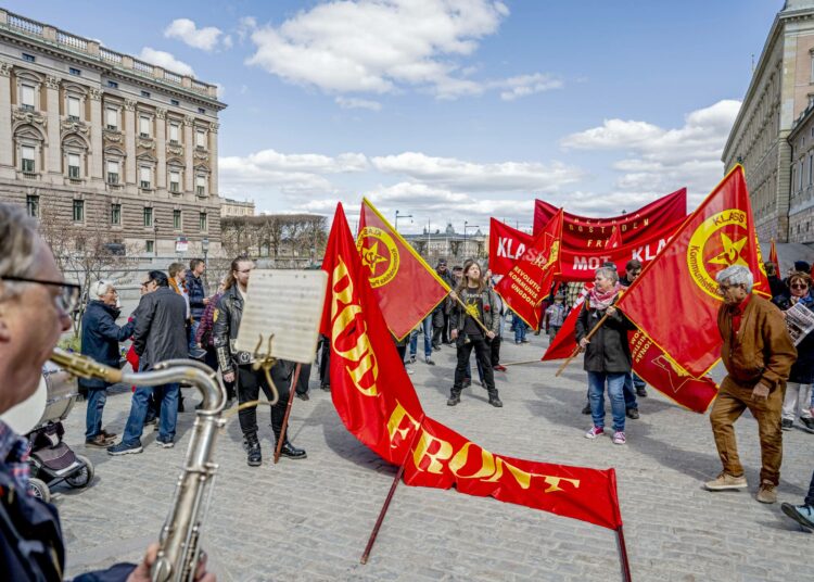 Röd Front-Förbundetin kokoontuminen Tukholmassa.
