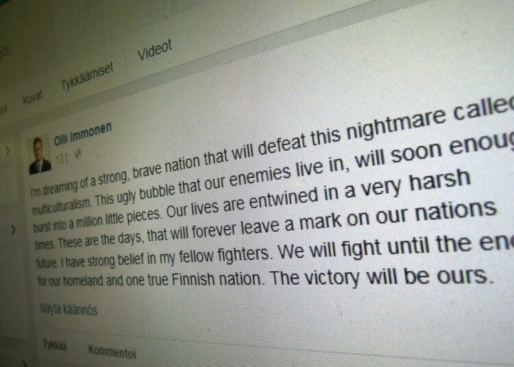 Vasemmistoliitossa tuomittiin laajasti perussuomalaisten kansanedustajan Olli Immosen perjantaiyönä julkaisema englanninkielinen kannanotto monikulttuurisuutta vastaan.