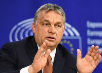 Unkarin pääministeri Viktor Orbán kävi huhtikuussa selittelemässä EU-parlamentissa.