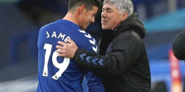 Evertonin James Rodriguez on ollut alkukaudesta Carlo Ancelottin valmentaman joukkueen tehokkaimpia pelaajia.