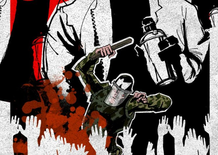 Esillä on sarja katutaiteilija Ganzeerin vanhoja poliittisia julisteita, joista tuli Egyptissä koko kansan tuntemia vallankumouksen symboleja.