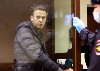 Aleksei Navalnyi oikeudessa 5. helmikuuta.