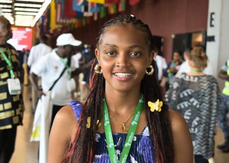 Winnie Wambui Afrikan ruokajärjestelmäfoorumissa Senegalin pääkaupungissa Dakarissa.