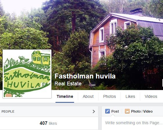 Fastholman vanhalla huvilalla on oma ryhmänsä Facebookissa.