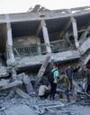 Israelin tuhoama koulu Gazan kaupungissa.