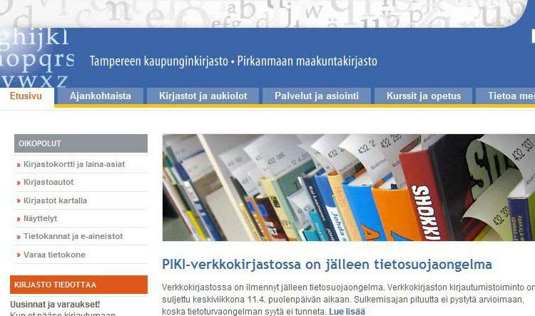 Verkkokirjastoon kirjautumisen sulkeminen tarkoittaa sitä, että kirjaston käyttäjät eivät voi uusia lainojaan eivätkä varata kirjoja netissä.