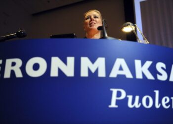 Valtiovarainministeri Jutta Urpilainen puhui keskiviikkona Veronmaksajien keskusliiton tilaisuudessa Helsingissä.