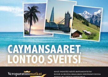 Veroparatiisimatkojen ”mainos”.