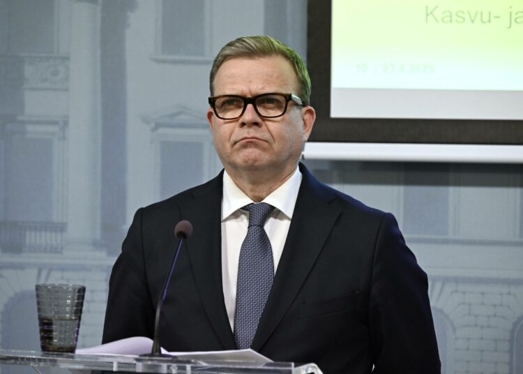 Pääministeri Petteri Orpo kertoi hallituksen talouspäätöksistä tiedotustilaisuudessa.