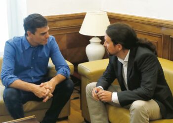 Sosialistipuolueen Pedro Sánchez ja Podemosin Pablo Iglesias tapasivat kesäkuussa kasvotusten ensimmäistä kertaa lähes puoleentoista vuoteen.
