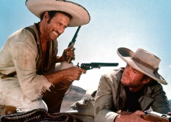 Maineikkaimpiin kuuluvan lännenelokuvan visuaalinen tyyli, huumori ja silkka eeppisyys ovat yhä omaa luokkaansa. Kuvassa Eli Wallach (vas.) ja Clint Eastwood.