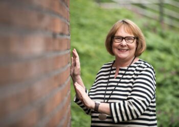 Kansanedustaja, perustuslakivaliokunnan puheenjohtaja Annika Lapintie tekee eduskunnassa työtään unelmapaikalla.
