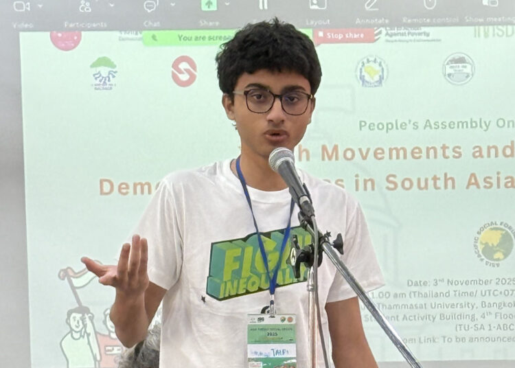 Opiskelija-aktivisti Ammad Talpur Pakistanista.