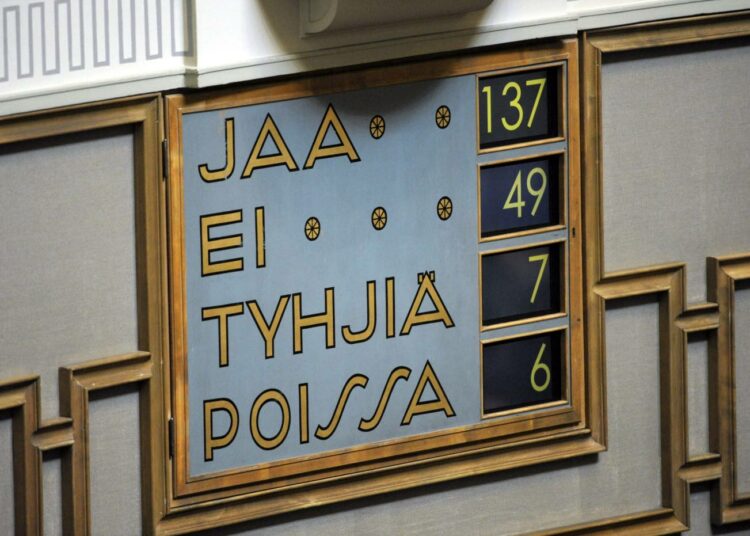 Eduskunta hyväksyi Portugalin lainoitusjärjestelyt äänin 137-49.