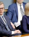 Pääministeri Petteri Orpo (kok) ja valtiovarainministeri Riikka Purra (ps) eduskunnan suullisella kyselytunnilla Helsingissä 12. kesäkuuta 2025.