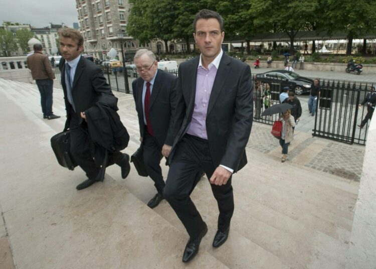 Jérôme Kerviel saapumassa oikeuteen.