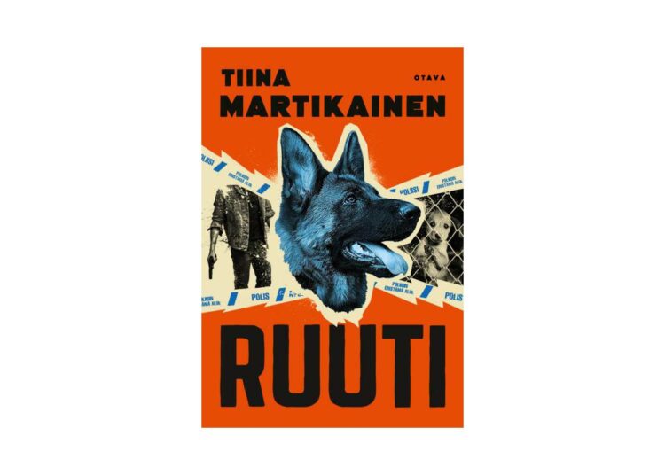 Poliisikoira Ruuti nimikkodekkarissaan.