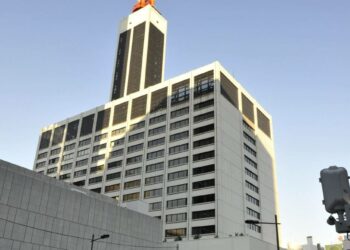 Tepco-yhtiön pääkonttori Tokiossa.