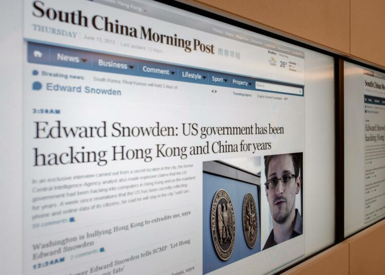 South China Morning Post julkaisi keskiviikkona Edward Snowdenin haastattelun.