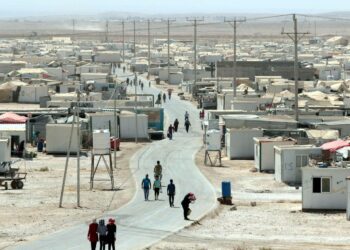 Syyrian pakolaisia on eniten Turkissa, Jordaniassa ja Libanonissa. Kuvassa YK:n hallinnoima Zaatarin pakolaisleiri Jordaniassa.