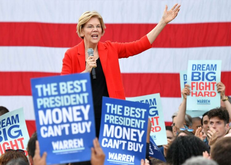 Miljardöörien kirjeessä mainitaan positiivisesti demokraattien presidenttiehdokkuutta tavoittelevan Elizabeth Warrenin ehdotus varallisuusverosta.