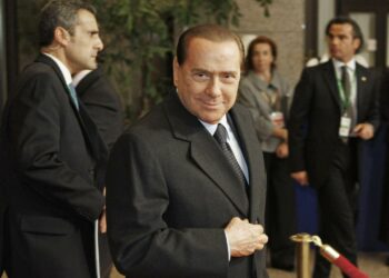 Italian pääministeri Silvio Berlusconi EU:n huippukokouksessa Brysselissä viime torstaina.