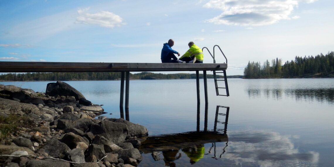 Vedenpinta oli alhaalla Savonrannalla Savonlinnassa Saimaan vesistössä toukokuussa 2026. Suomessa on monin paikoin ajankohtaan nähden poikkeuksellisen kuivaa, mikä näkyy myös pohjavesissä.