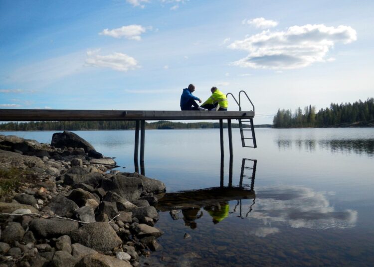 Vedenpinta oli alhaalla Savonrannalla Savonlinnassa Saimaan vesistössä toukokuussa 2026. Suomessa on monin paikoin ajankohtaan nähden poikkeuksellisen kuivaa, mikä näkyy myös pohjavesissä.