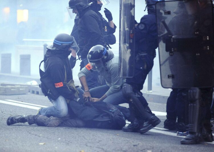 Poliisi pidätti mielenosoittajan marraskuun alussa Toulousessa. Mielenosoitus liittyi Rémi Fraissen kuolemaan.