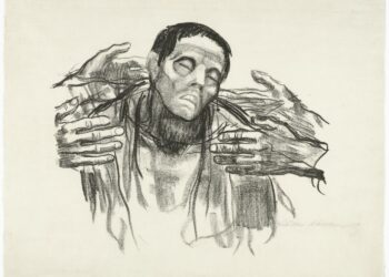 Käthe Kollwitz, "Auttakaa Venäjää", 1921, litografia