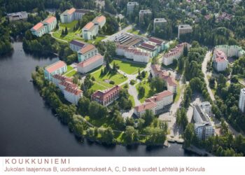 Koukkuniemeen nousee monta uudisrakennusta lähivuosina vanhojen tilanne, mikäli alueetta koskevat suunnitelmat toteutuvat.