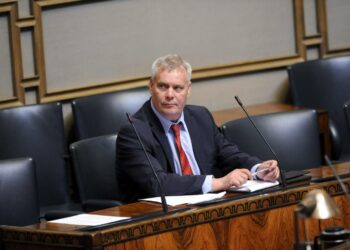 Antti Rinne puhui keskiviikkona ensimmäisen kerran eduskunnalle.